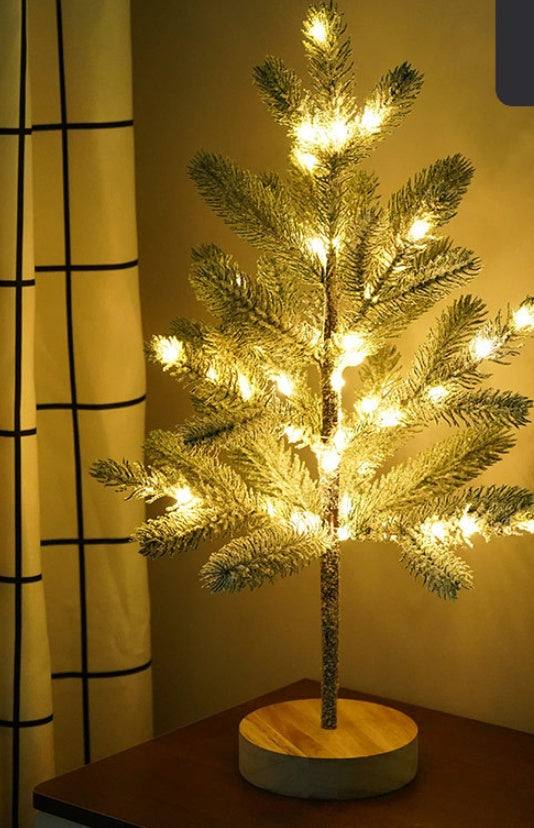 "LED Pine Tree Bonsai Lamp – Battery Operated Decorative Light for Christmas, Valentines & Home Décor"