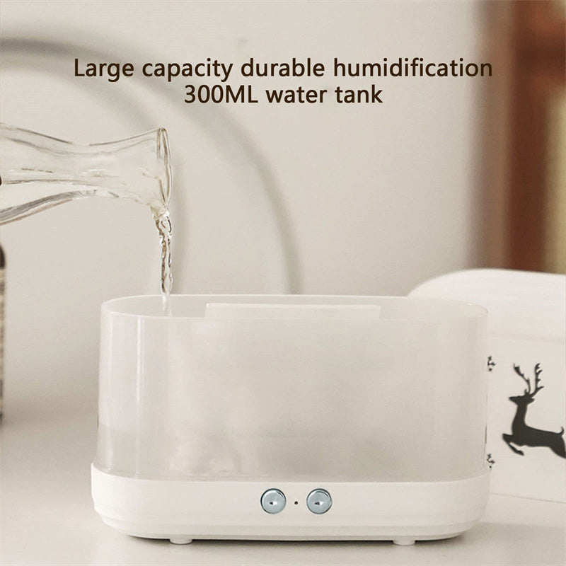 "EverGlow™ Elk Flame Mist Lamp – Silent Humidifier for Festive Spaces"